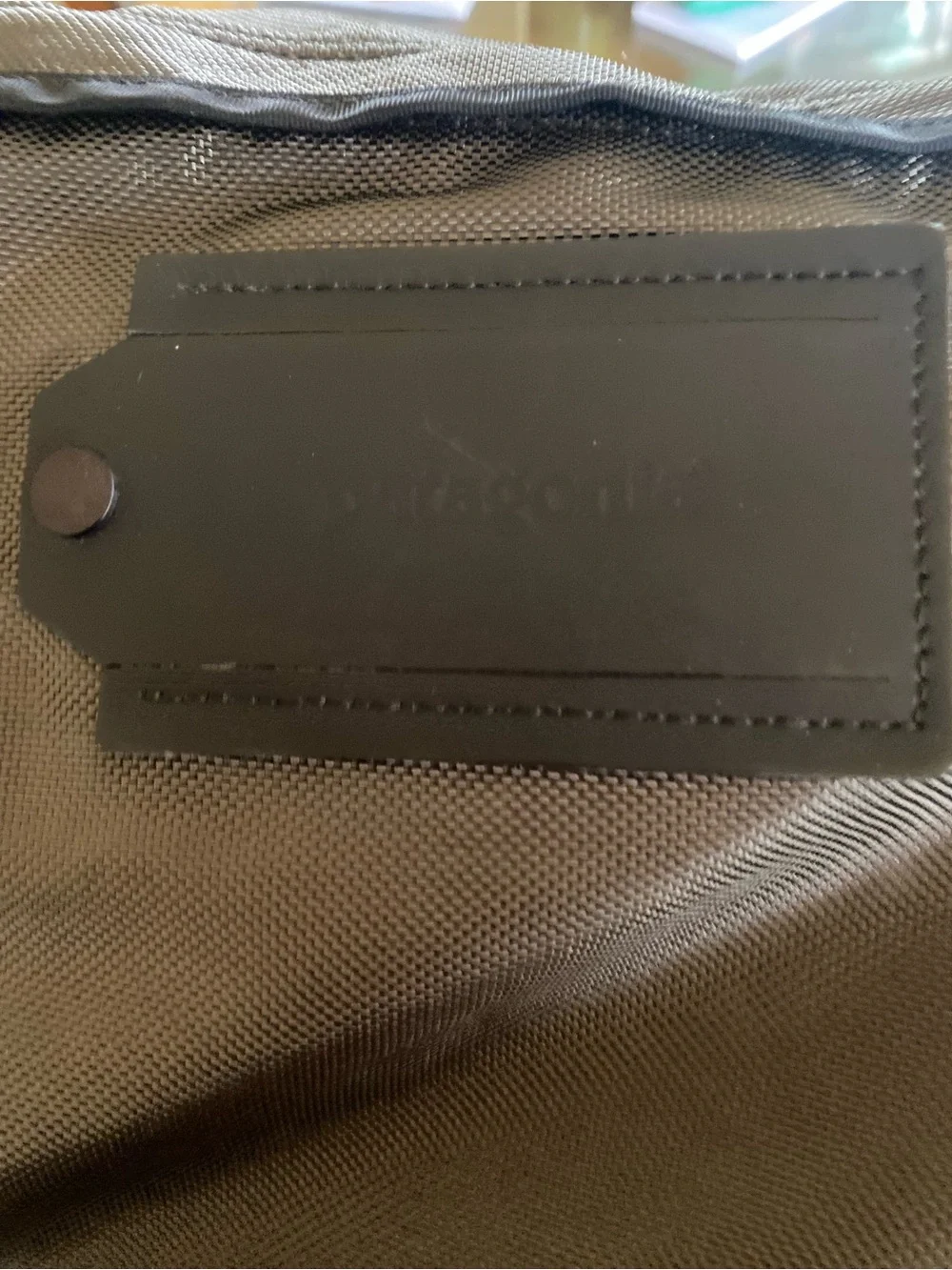 Patagonia Black Laptop Garment Bag with ID Tag